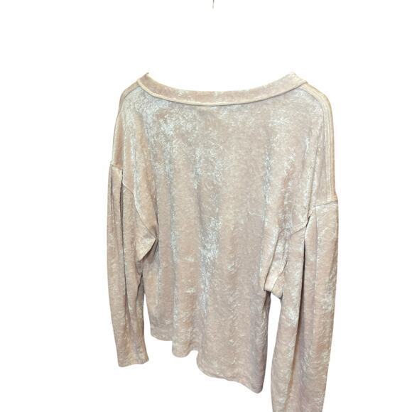 Free People Milan Layering Top Light Pink Blush Pink Crushed Velvet Small - Picture 15 of 15